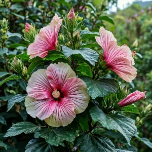 Гибискус Иден Бьюти купить по цене от 460р. в интернет-магазине «Посадика» с доставкой почтой в в Скопине и по всей России – [изображение №1].